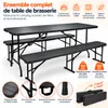 Rijoka pliable ensemble de meubles de jardin - aspect bois Voir les images du produit 3