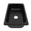 A black RV sink with a drain hole in the center, shown from a slightly elevated angle against a white background. Podgląd zdjęcia produktu
