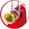 Close-up of a food processor attachment with colorful slicing discs. Náhled obrázku produktu