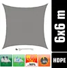 Voile d'ombrage Puna Gris 6x6m HDPE Voir les images du produit 2