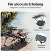 CASARIA® Lettino Prendisole con Tettuccio 210x60 Carico Max Anteprima dell’immagine prodotto 4