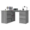 vidaXL Bureau d'angle Gris Sonoma 145x100x76 cm Bois Voir les images du produit 4