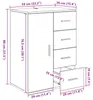 vidaXL Credenza look rovere nero 59 x 39 x 80 cm Materiale Anteprima dell’immagine prodotto 8