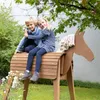 roba Outdoorspielpferd, Massivholz teak-farben, Produktbild-Vorschau 2