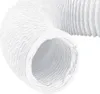 A close-up, abstract view of a white, flexible air duct hose against a plain white background. Podgląd zdjęcia produktu
