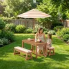 BEALIFE 4tlg. Gartenmöbel-Set für Kinder mit Sonnenschirm & Produktbild-Vorschau 10