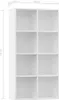 vidaXL Libreria/credenza bianca 66×30×130 cm in materiale Anteprima dell’immagine prodotto 13