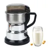 A soy milk maker with a glass of soy milk and soybeans. Produktbild-Vorschau