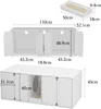 Katzenschrank, Katzentoilette, 4-türiger Katzenklo Schrank, Produktbild-Vorschau 3