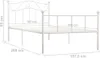 vidaXL Cadre de lit blanc métal 100×200 cm Voir les images du produit 5