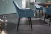 riess-ambiente Design Stuhl MILANO petrol Samt mit Armlehne Produktbild-Vorschau 4