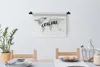 MuchoWow® Wandteppich Wandbehang Weltkarte - Reisen - Weiß Produktbild-Vorschau 3