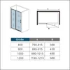 90x185cm Schwarz Duschkabine Drehtür Nischentür 6mm Produktbild-Vorschau 5
