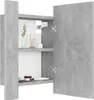 vidaXL Armoire à miroir de salle de bain LED gris béton Voir les images du produit 8
