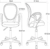 Diagrams of an office chair with dimensions indicated. Produktbild-Vorschau