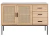 BELIANI Sideboard Heller Holzfarton Schwarze Metallbeine Produktbild-Vorschau 5