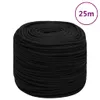 vidaXL Pracovné lano čierne 8 mm 25 m polyester - Laná Náhľad obrázku produktu 2
