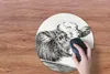 MuchoWow® Mauspad Mousepad Kopf einer Kuh - Gemälde von Produktbild-Vorschau 3