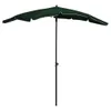 vidaXL Ombrellone con asta 200x130 cm Verde Anteprima dell’immagine prodotto 6