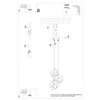 Lampa wisząca TULOS czarna 3xE27x15W metal wym:117x30x30cm Podgląd zdjęcia produktu 5
