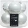 Weihnachtskugeln Glas 8cm 6 Stück - Winterweiss Produktbild-Vorschau 2