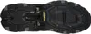 The bottom view of a black Skechers sneaker. Voir les images du produit