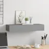 vidaXL Wandregal mit Schublade Grau 60x23,5x10 cm MDF Produktbild-Vorschau 3