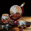 Exkluzivní Sada na Whisky Karafa Globus s Lodí + 2 Sklenice Náhled obrázku produktu 2