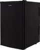 A black mini-fridge is shown from a three-quarter angle against a white background. Anteprima dell’immagine prodotto