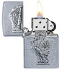 ZIPPO - Emblém ruky mrtvého muže - Stříbrný chromovaný Náhled obrázku produktu 3