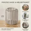 Windlicht Viki beiges Eisen  Durchmesser ca. 10 cm Produktbild-Vorschau 7