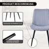 HOMAVO Esszimmerstuhl 4er-Set – Bequemer Samt- oder Produktbild-Vorschau 4