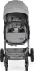 A front view of a gray baby stroller. Produktbild-Vorschau