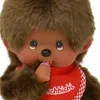 Monchhichi Chlapec hnedý s náprsenkou červený (20cm) Náhľad obrázku produktu 3