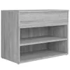 vidaXL Lavica na topánky Grey Sonoma 60x30x45 cm Drevo Náhľad obrázku produktu 4