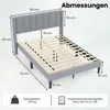 Rám postele COSTWAY pro matraci 200x140 cm, čalouněný rám Náhled obrázku produktu 3
