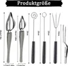 6 Stück Pralinenbesteck Gabelset,Dekorierlöffel Edelstahl Produktbild-Vorschau 2