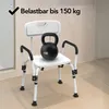 Brixy Duschstuhl mit abnehmbarer Rückenlehne und Armlehne – Produktbild-Vorschau 4
