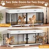 Hundekäfig mit 4 Türen 2 Hunde, 178*85cm, Hundebox Mit 2 Produktbild-Vorschau 4