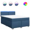 Boxspringbett mit Matratze Blau 140x200 cm Stoff Produktbild-Vorschau 1