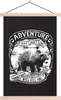 MuchoWow® Textilposter Bär - Tiere - Retro - Zitat 40x60 cm Produktbild-Vorschau 1