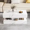 UnboxG Couchtisch 100x50 cm in Marmoroptik mit LED, 2 Produktbild-Vorschau 10