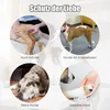 A collage of four circular images showing dogs in different situations related to their health and mobility, with German text overlays. Produktbild-Vorschau