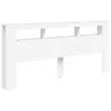 vidaXL LED-Kopfteil Weiß 220x18,5x103,5 cm Holzwerkstoff Produktbild-Vorschau 4