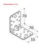 Schwerlast-Winkelverbinder mit Sicke 70 x 70 x 55 mm Produktbild-Vorschau 2