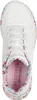 Top-down view of a white sneaker with a floral pattern around the collar and sole. Produktbild-Vorschau