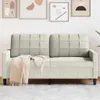 vidaXL Divano a 2 posti crema 140 cm in velluto Anteprima dell’immagine prodotto 2