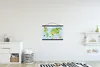 MuchoWow® Textilposter Weltkarte - Kinder - Tiere - Blau - Produktbild-Vorschau 2
