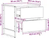 vidaXL Stolik nocny Sonoma 50 x 39,5 x 50 cm materiał Podgląd zdjęcia produktu 6