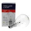 A clear light bulb and its packaging are displayed against a white background. Produktbild-Vorschau